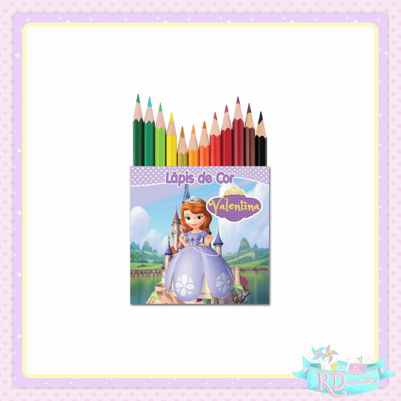 Mini Lápis de Cor Princesa Sofia
