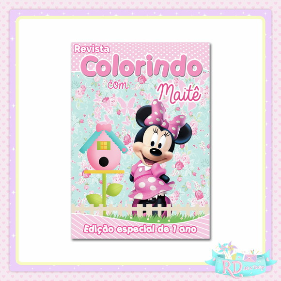 Livrinho de Colorir Jardim da Minnie