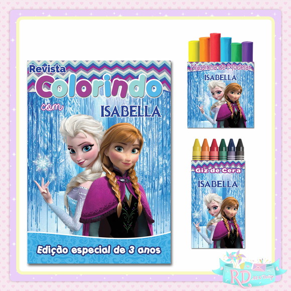 Kit Colorir com Massinha Frozen