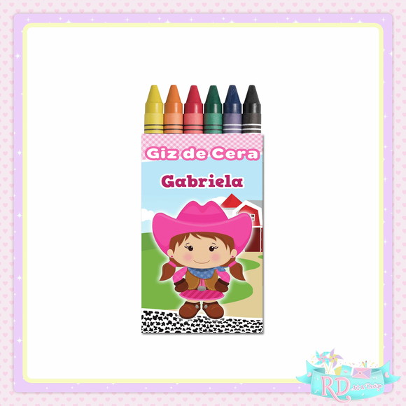 Giz de Cera Fazendinha Rosa