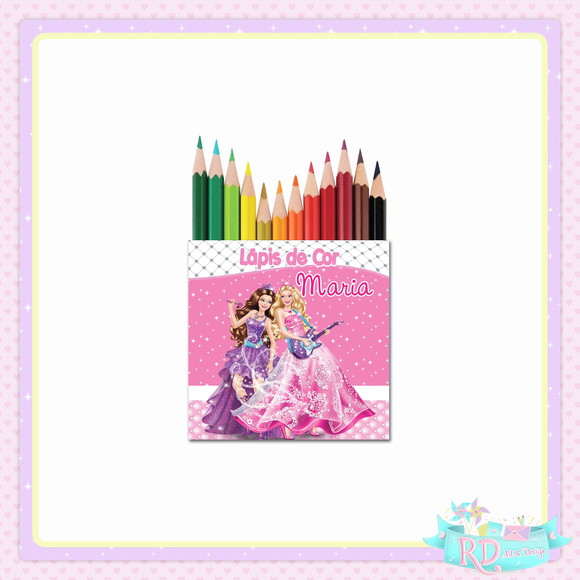 Mini Lápis de Cor Barbie