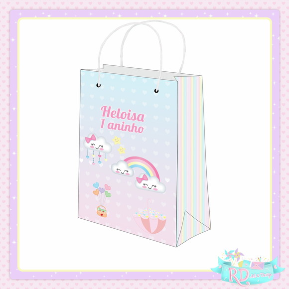 Sacolinha Personalizada Chuva de Bençãos