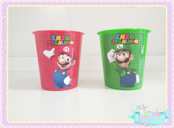 Baldinho de Pipoca Super Mario