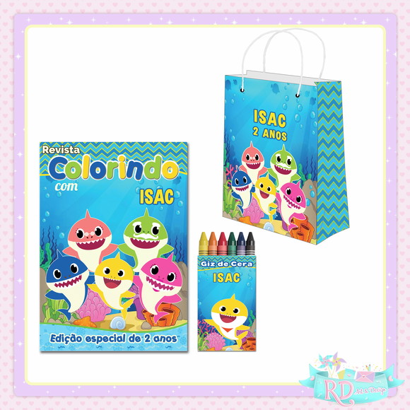Kit Colorir com Sacolinha Baby Shark