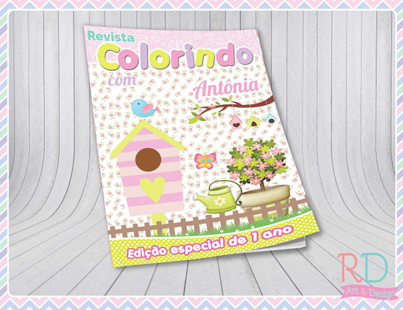 Livrinho de Colorir Jardim Encantado