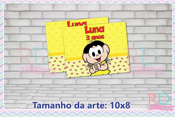Rótulo Maletinha Acrílica Magali