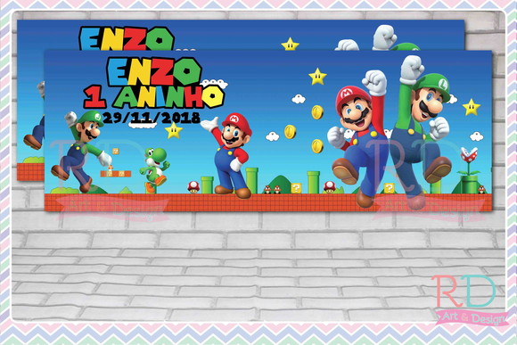 Rótulo Lata Leite 800g Super Mario