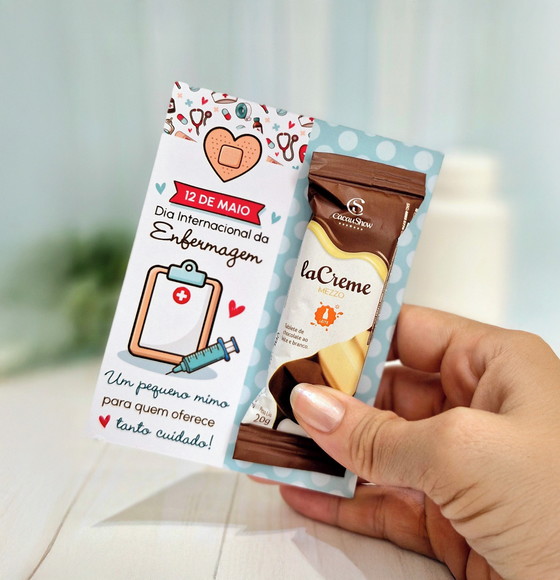 Arquivo Digital Card Porta Chocolate Dia da Enfermagem - Imagem 2