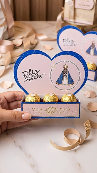 Arquivo Digital Coração Bossa Senhora 3 Doces Dia das Mães - Imagem 1