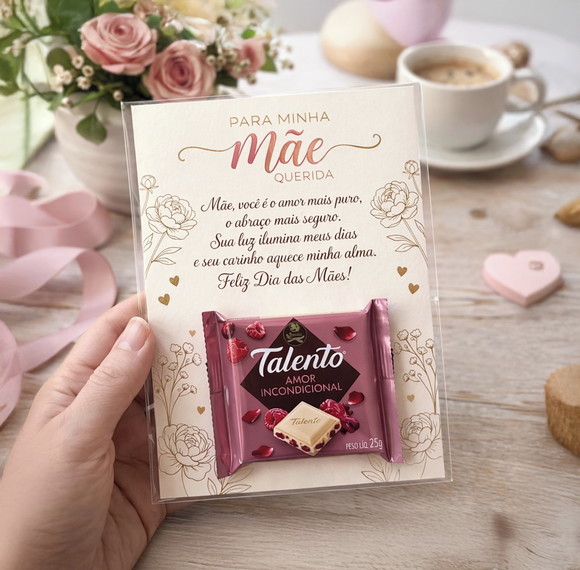 Arquivo Digital Card Talento Dia das Mães (texto Editável)