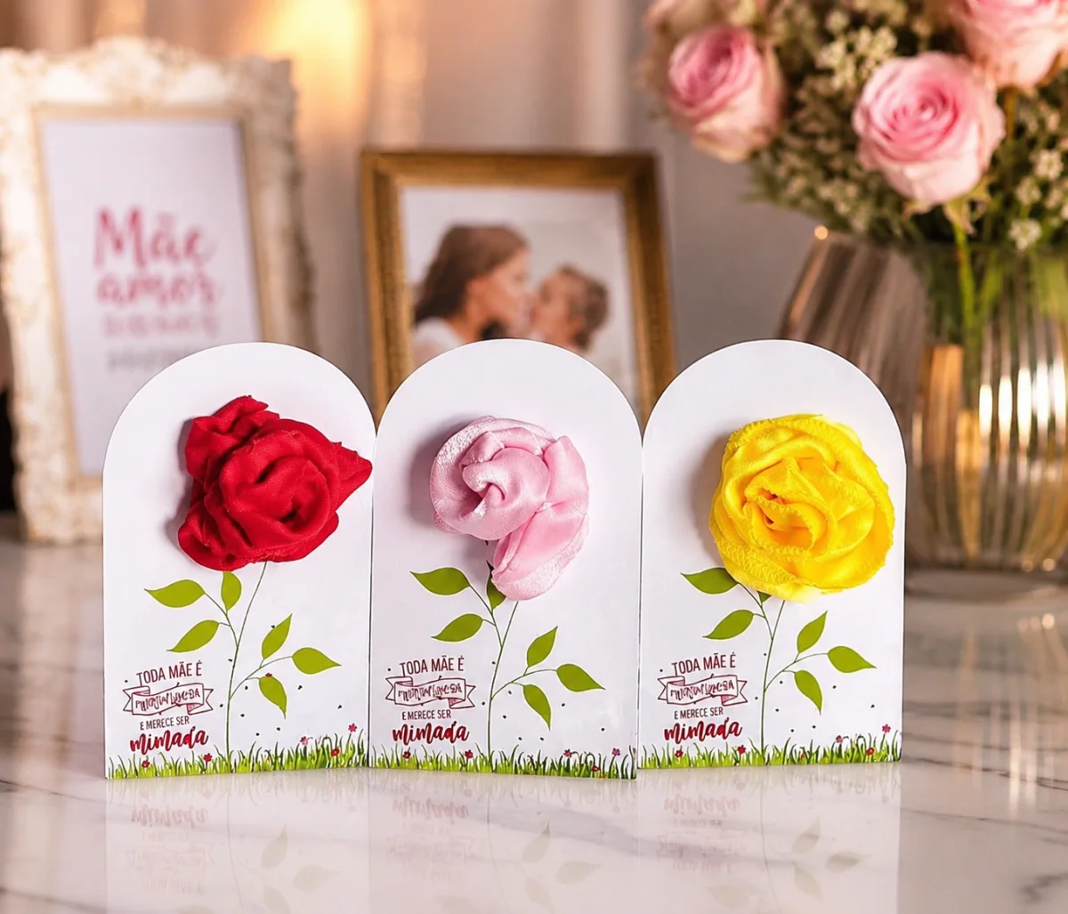 Arquivo Digital Card Porta Touca de Cetim Dia das Mães - Imagem 2