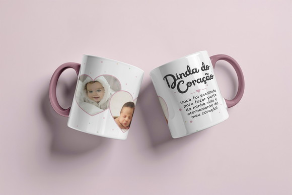 Arquivo Digital Arte para Caneca Dinda (madrinha e Crisma)