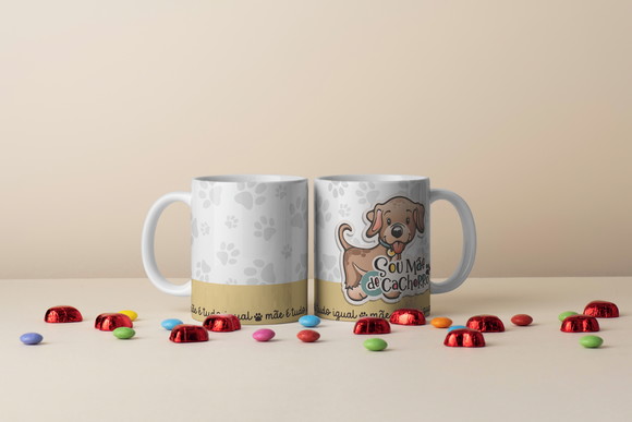 Pac Arquivo Digital Arte para Caneca Mãe de Pet