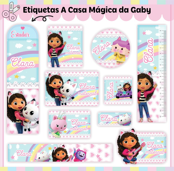 Arquivo Digital Etiquetas Escolares a Casa Mágica da Gaby - Imagem 1