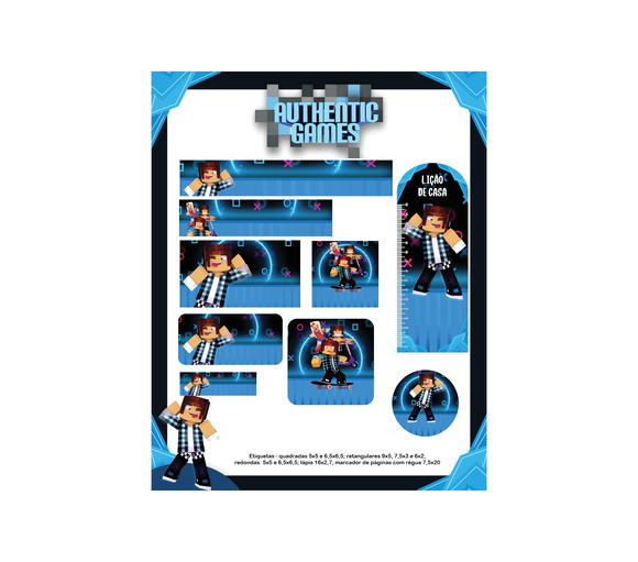 Arquivo Digital Etiquetas Escolares Authentic Games - Imagem 5
