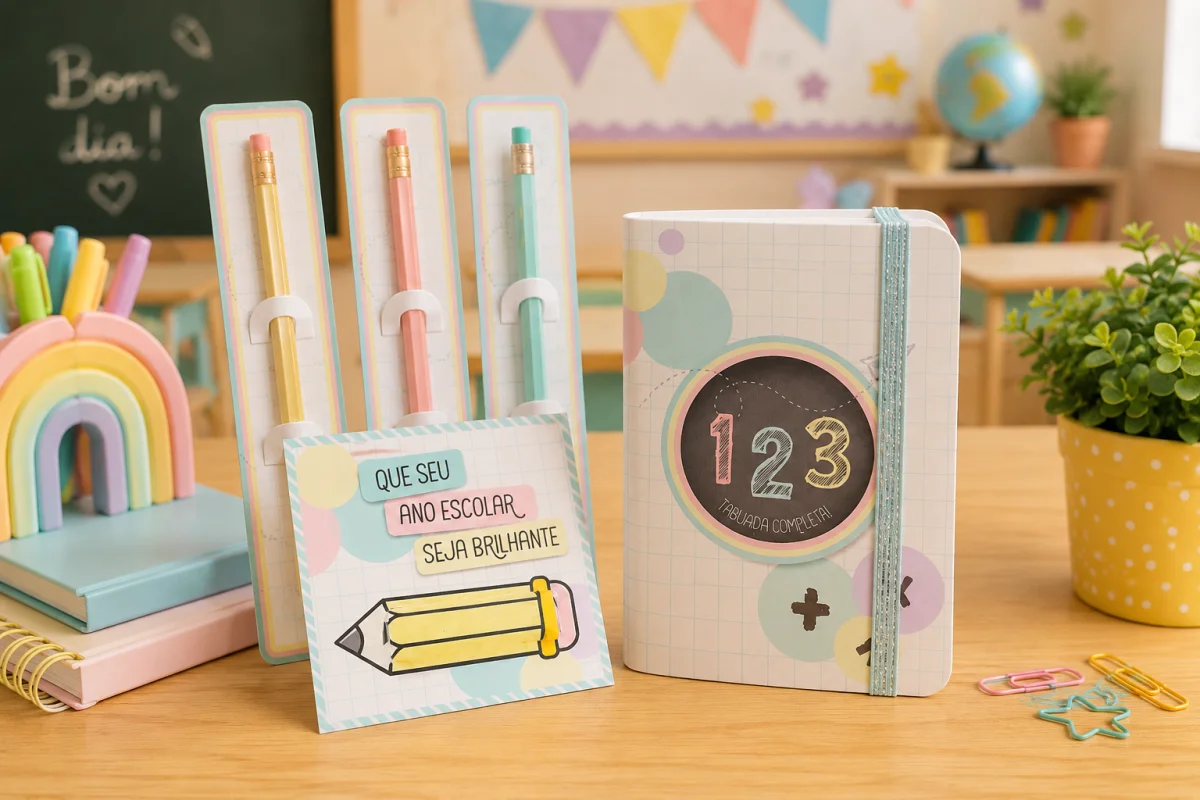 Kit Digital Mimos Volta as Aulas Candy Colors - Imagem 1