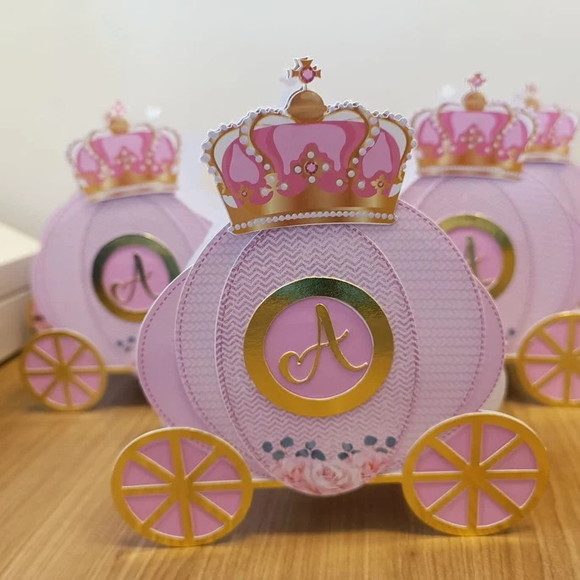 Arquivo Digital Caixinha Carruagem Princesa - Imagem 3