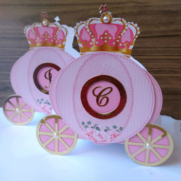 Arquivo Digital Caixinha Carruagem Princesa - Imagem 2