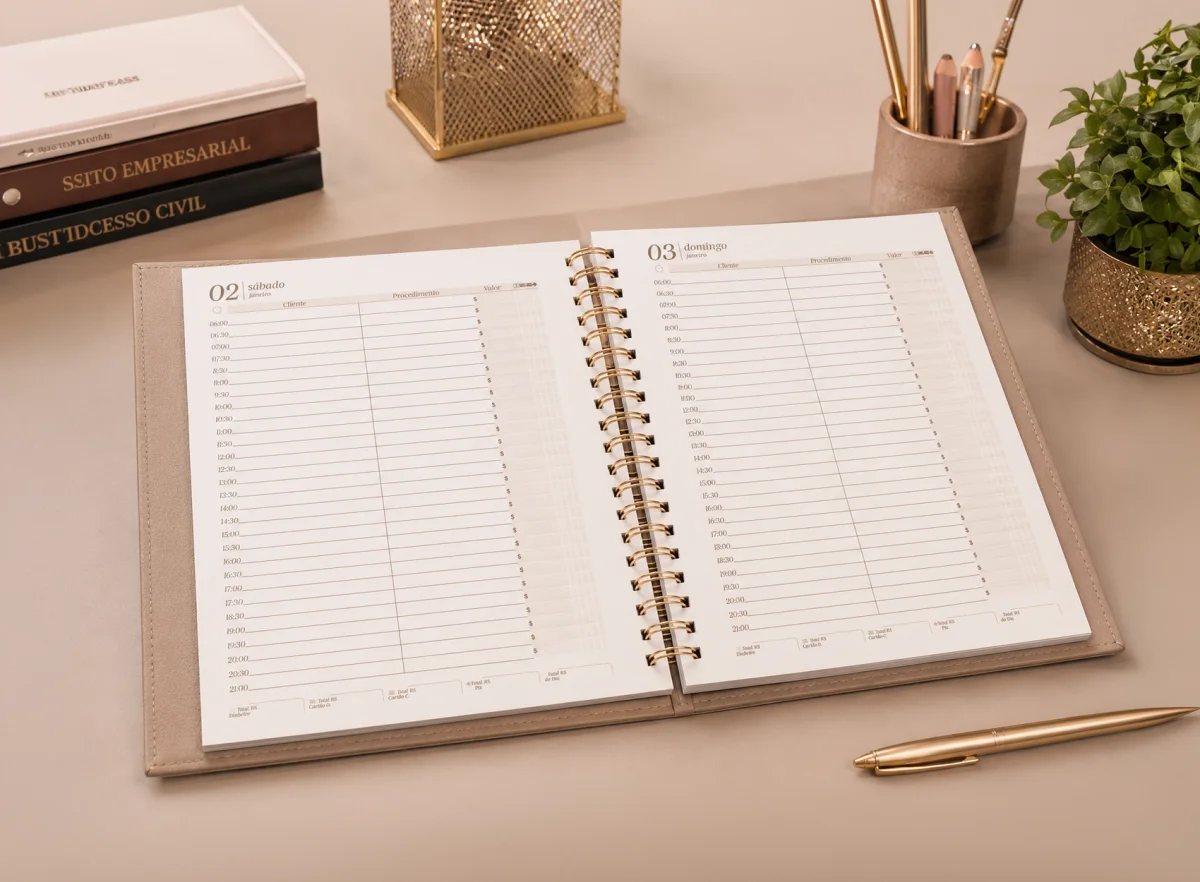 Arquivo Digital Miolo Agenda Plus 2027 | Agenda com Livro Caixa - Imagem 1