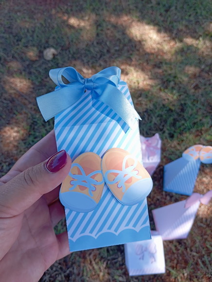 Kit Digital Chá Revelação Rosa e Azul - Imagem 2