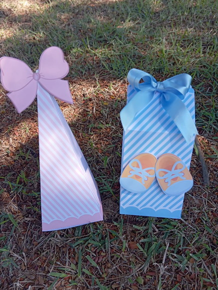 Kit Digital Chá Revelação Rosa e Azul - Imagem 4