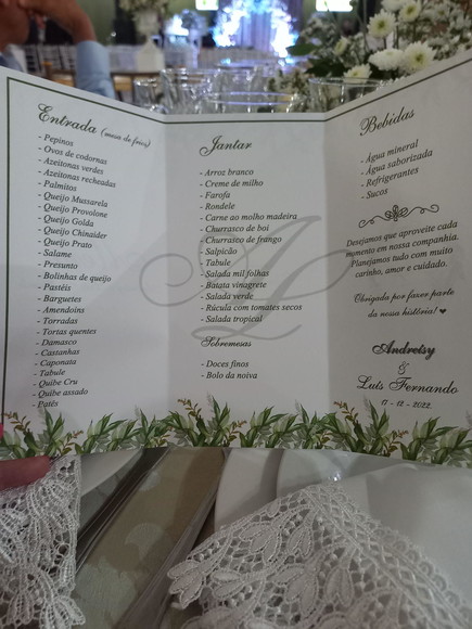 Arquivo Digital Menu Casamento Folhas - Imagem 3