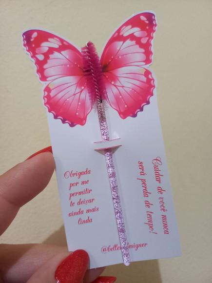 Arquivo Digital Borboleta Porta Escova De Cílios + Cuidados - Imagem 4