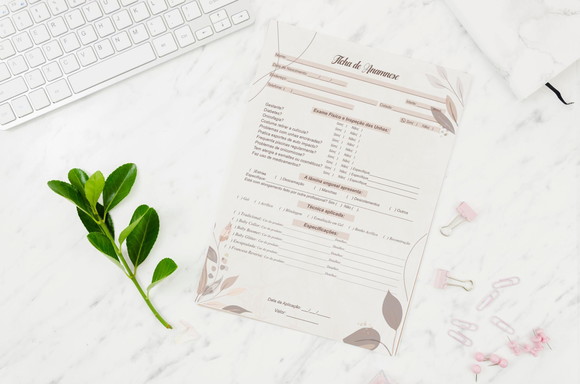 Arquivo Digital Fichas de Anamnese nail designer  + Termo