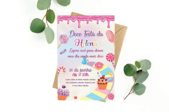 Convite digital Doces (editamos com seus dados)