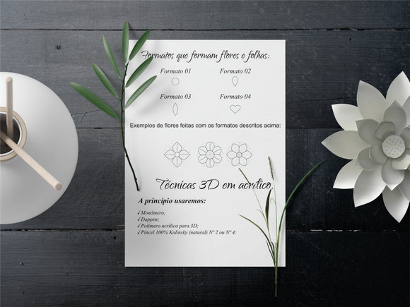 Arquivo Digital Folhas De Treino Para Decoração 3d Acrílico Pdf - Imagem 4