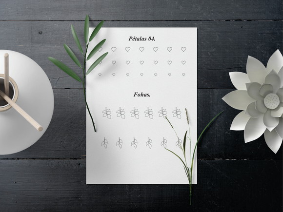 Arquivo Digital Folhas De Treino Para Decoração 3d Acrílico Pdf - Imagem 3