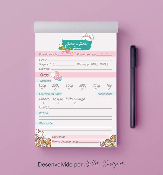 Arquivo Digital Bloco de Pedidos Páscoa