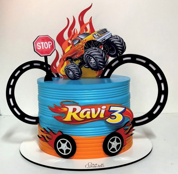 Arquivo de Corte Topo de Bolo Monster Truck