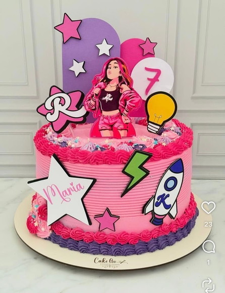 Topo de Bolo Emily Vick dos Rosas