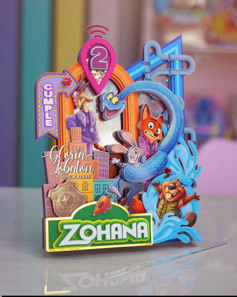 Arquivo de Corte Topo de Bolo Zootopia