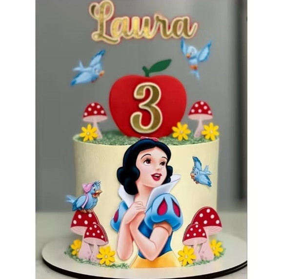 Arquivo de Corte Topo de Bolo Branca de Neve