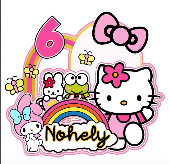 Arquivo de Corte Topo de Bolo Hello Kitty