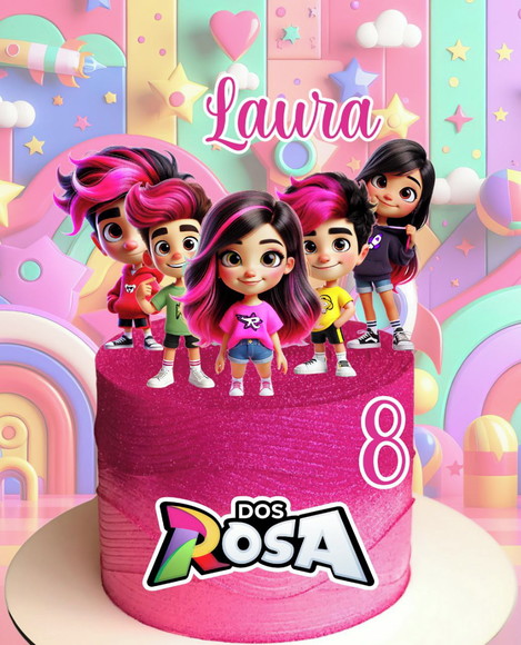 Arquivo de Corte Topo de Bolo Emilly Vick dos Rosas