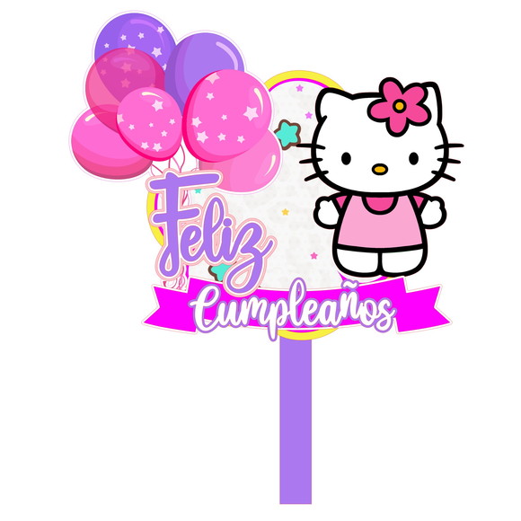 Arquivo de Corte Topo de Bolo Hello Kitty