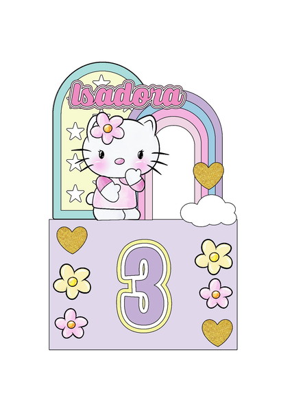 Arquivo de Corte Topo de Bolo Hello Kitty