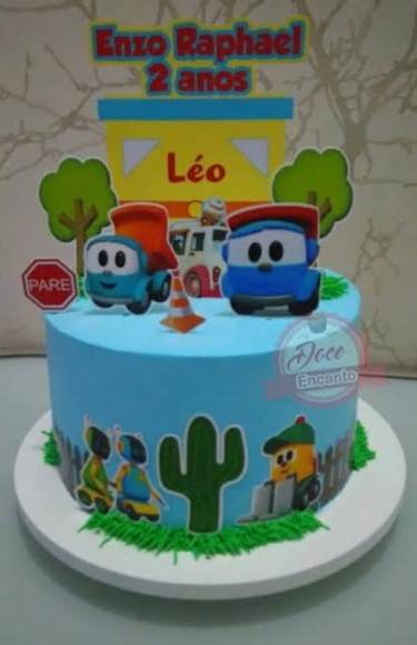 Arquivo de Corte Topo de Bolo Leo o Caminhao