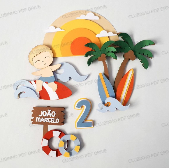 Arquivo de Corte Topo de Bolo Praia