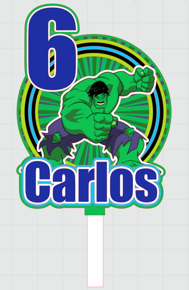 Arquivo de Corte Topo de Bolo Hulk