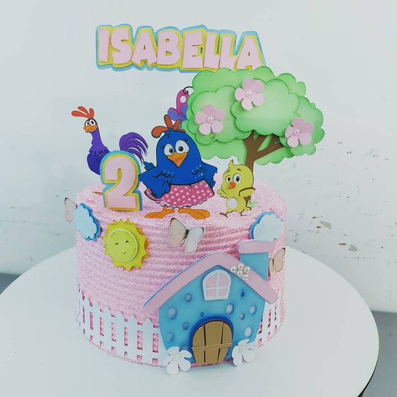 Arquivo de Corte Topo de Bolo Galinha Pintadinha