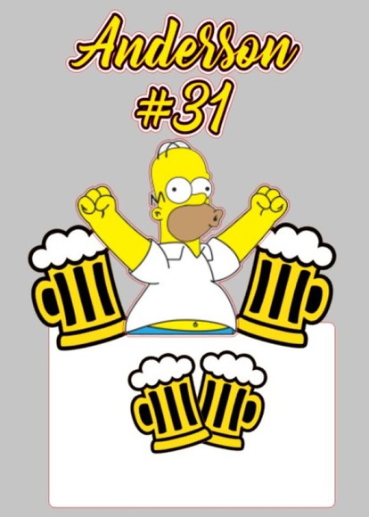 Topo de Bolo Simpsons