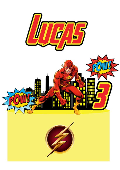 Topo de Bolo The Flash