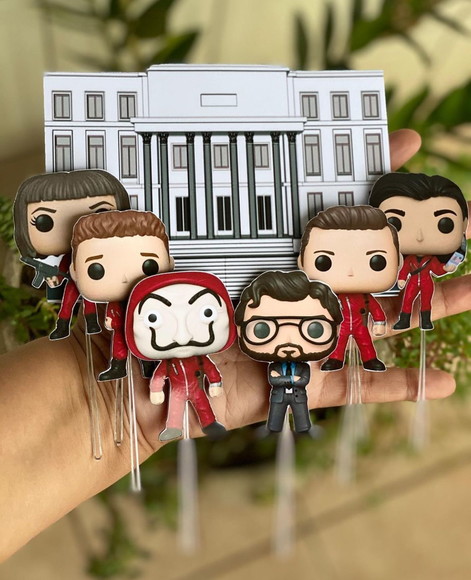 Topo de Bolo La Casa de Papel