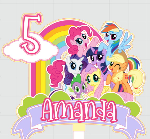 Topo de Bolo My Little Poney
