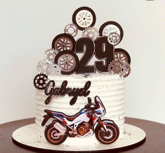 Topo de Bolo Moto