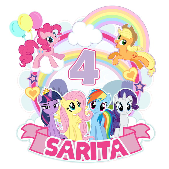 Topo de Bolo My Little Poney
